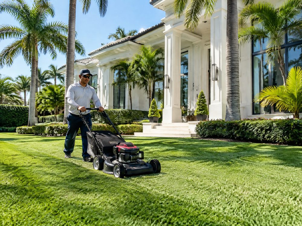 Lawn Care pro at work