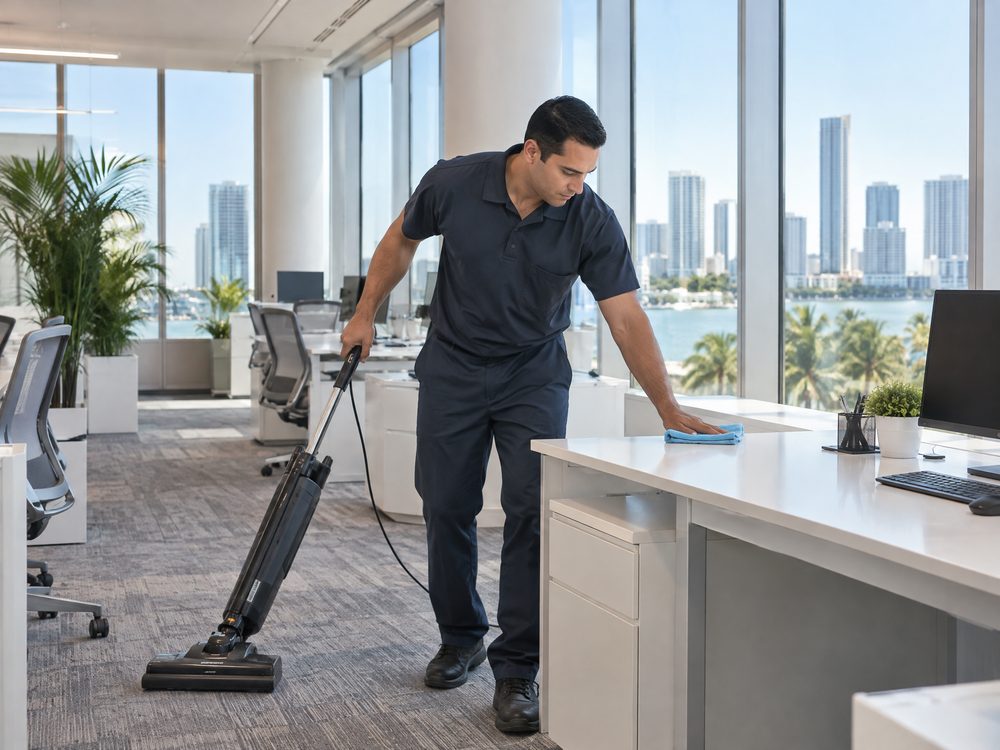 Post-Construction Cleaning pro at work